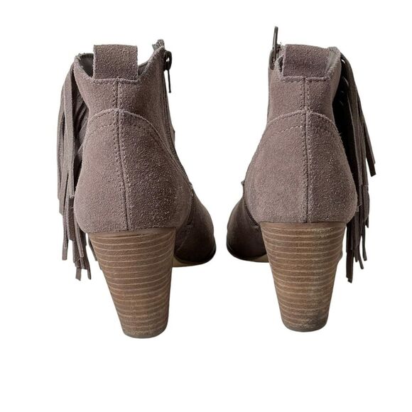 Steve Madden Ohio Size 10M Suede Ankle Booties Fringe Western Cowgirl Boho Boots - Picture 4 of 9